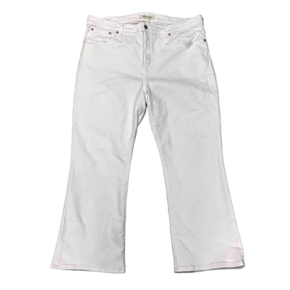 Madewell Cali Demi-Boot Jeans in Pure White Size 34